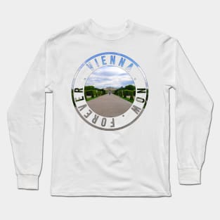 Vienna Belvedere Palace round stamp design Long Sleeve T-Shirt